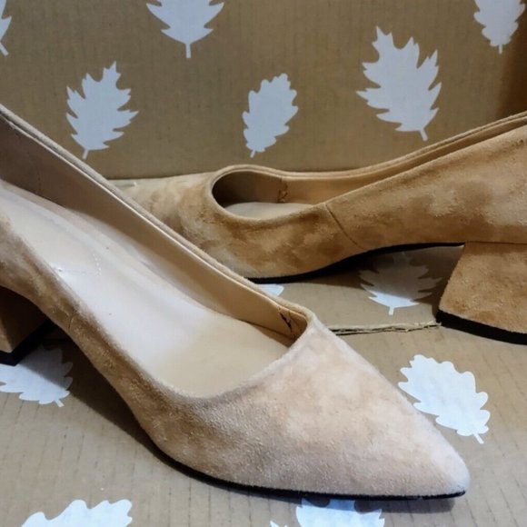 Aldo Sevilassa Classic Suede Block Heel 7.5 Pointed Toe Slip On ~ Hardly Worn - Picture 3 of 9